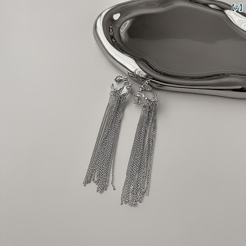 イヤリング レディース 耳クリップ ショール U形 電気メッキ加工 アレルギー対応 合金製 甜酷風 個性派 金華産