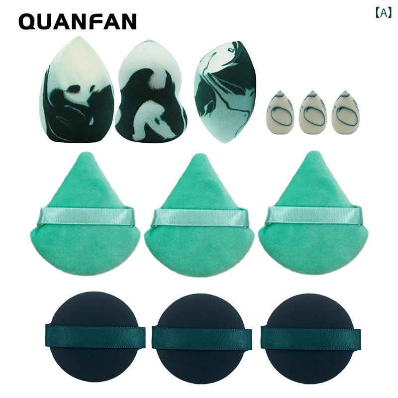 メイクアップパフ 化粧パフ [カラー] 三角繊維 水晶綿 细腻 美容ツール