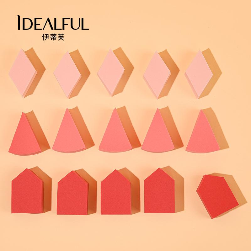 メイクアップパフ 15個入り 弾力 スポンジ パウダーパフ 化粧用具 ドライ ウェット両用 メイク道具 携..