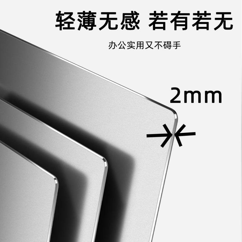 マウスパッド アルミ合金製 耐摩耗 防汚 デスクマット ゲーム用 オフィス用 彫刻可能 銀色 大 中 小