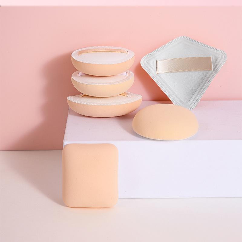 メイクアップパフ スポンジ 三角形 丸形 パフ 5個セット ファンデーション 化粧下地 コンシーラー 持ちやすい 親水性ポリウレタン