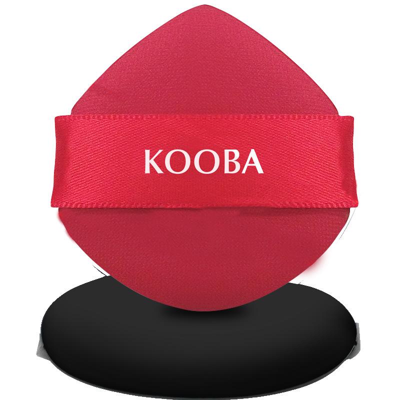 パフ 水滴形 赤黒 2個セット メイク 化粧 ツール 天然海綿