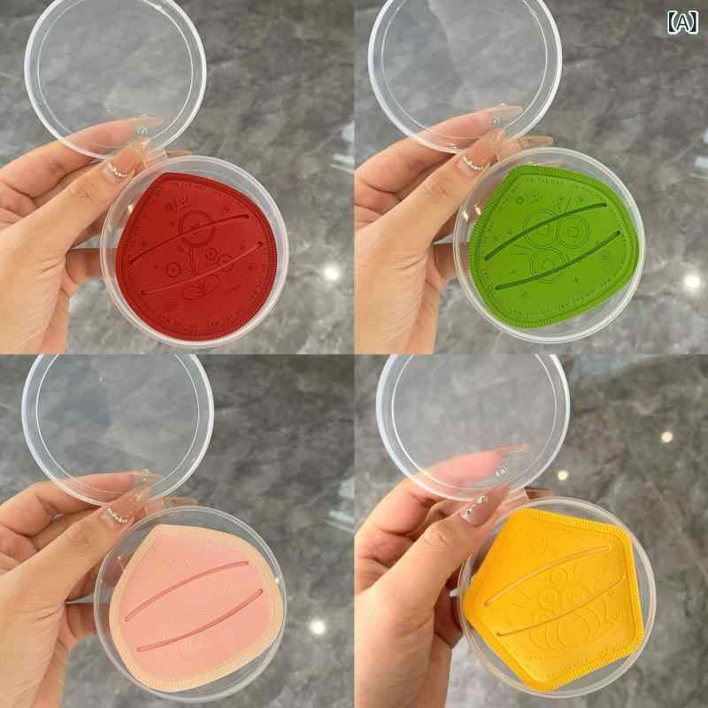 パフ スポンジ ドライ ウェット 兼用 超ソフト タッチ ファンデーション パウダー 化粧スポンジ 桃型 メイクアップスポンジ