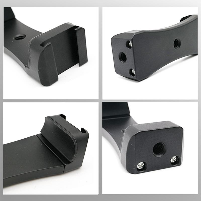 スマホ ホルダー スマートフォン アルミ合金製 金属製 一文字型 E字型 伸縮 クリップ スマホスタンド 携帯電話(2.0)