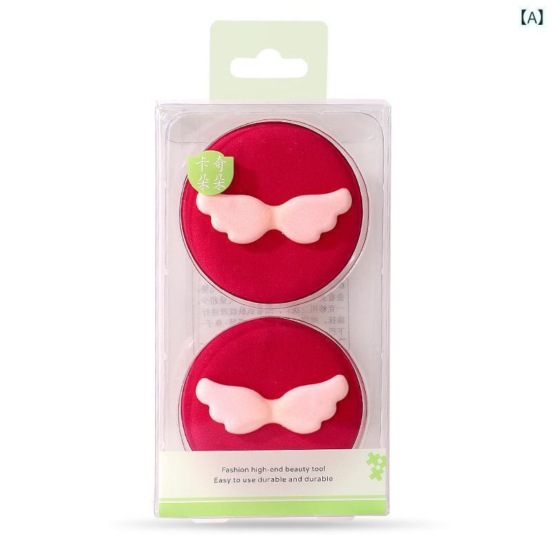 メイクアップ パフ 2個セット ファンデーション BBクリーム 用 親水性 非ラテックス сферический