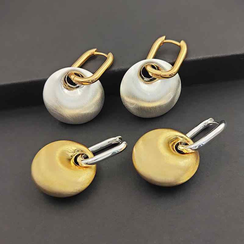 ピアス レディース 幾何学模様 メタル ドロップ シルバー ゴールド 電気メッキ加工 2way ヴィンテージ レトロ デザイン イヤリング エレガント フォーマル パーティー