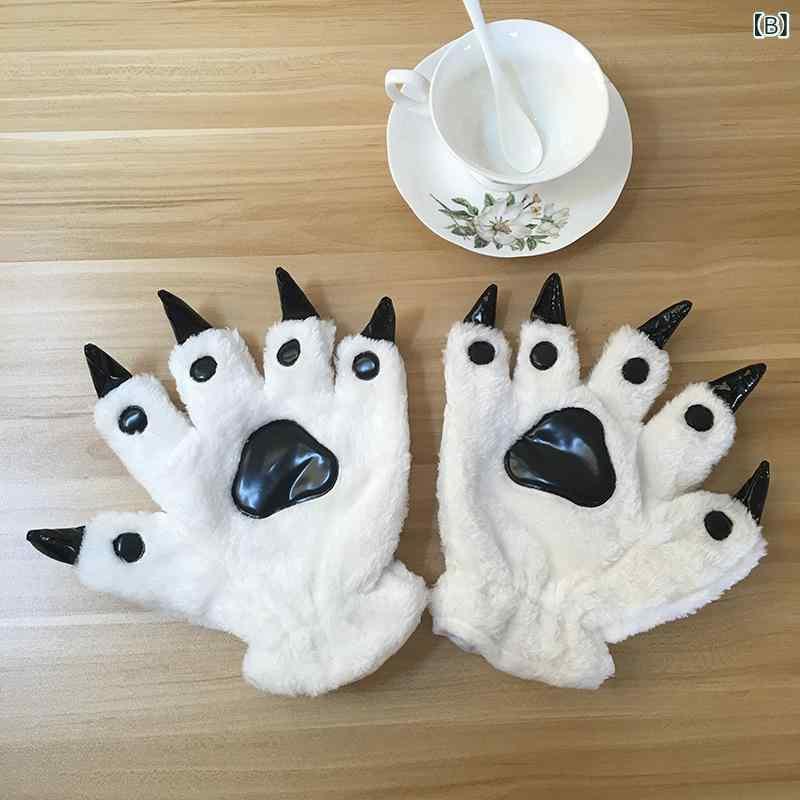 手袋 レディース 冬用長毛フランネル手袋 あったかぬいぐるみ手袋 かわいい恐竜 ピカチュウ アニマル ..