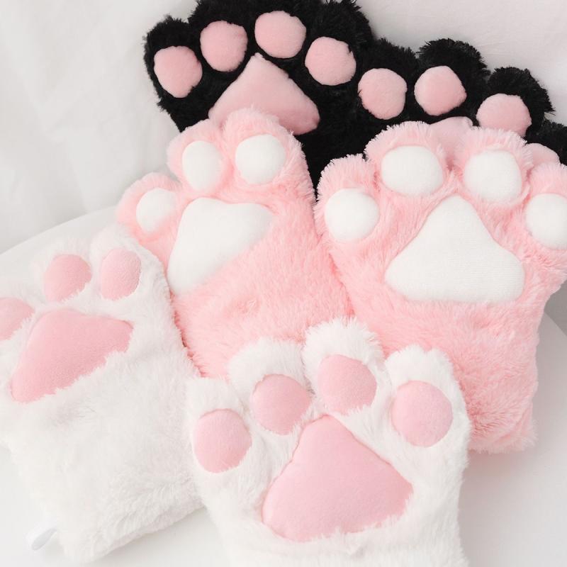 手袋 レディース かわいい 猫 爪 グローブ コスプレ 道具 肉球 手袋 秋冬 防寒 暖かい ふわふわ もこもこ アニマル グローブ