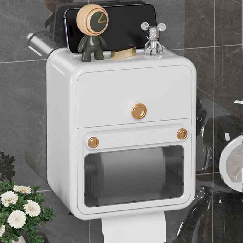 トイレットペーパーホルダー 壁掛け式 トイレ収納 浴室収納 防水 多用途