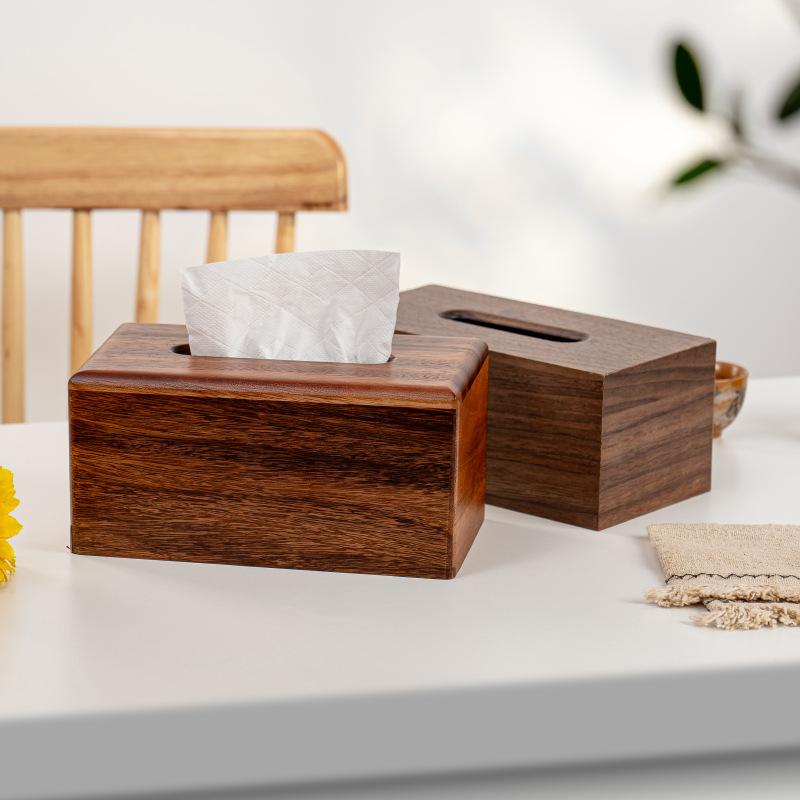 ティッシュボックス 木製 新中式 胡桃木 पेपरタオル ホルダー 卓上 多用途 おしゃれ 卷 पेपर バスルー..