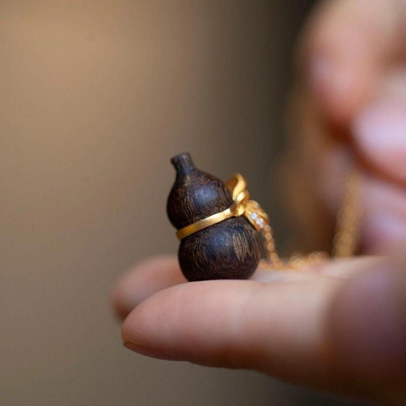 ネックレス レディース 葫芦（ひょうたん）ペンダント 镀金 レトロ 文芸復古 風水 ラッキーアイテム 男..