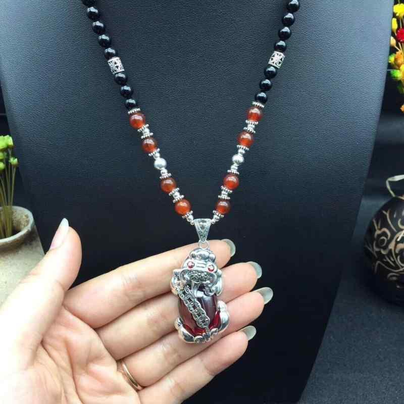 ネックレス メンズ レディース シルバー925 貔貅 夫婦 ペア お守り ペンダントトップ 金運 ラッキーア..
