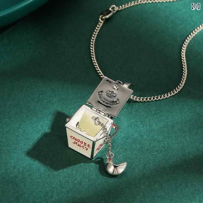 ネックレス レディース 外卖盒風 幸運 餃子 ペンダント ゴールド シルバー アレルギー対応 通勤 通学 ..