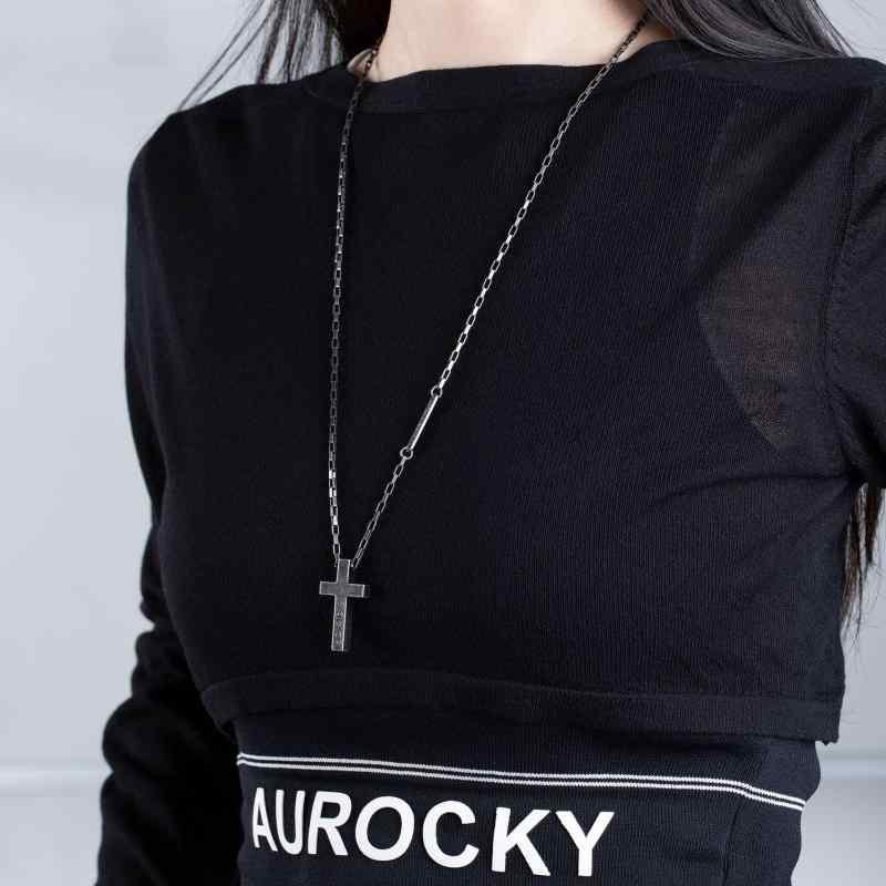 Rakuten - ネックレス 男性用 女性用 チタン鋼 クロス ペンダント レトロ ヴィンテージ シルバー アクセサリー カップル 信仰 ラッキーアイテム 文芸復古