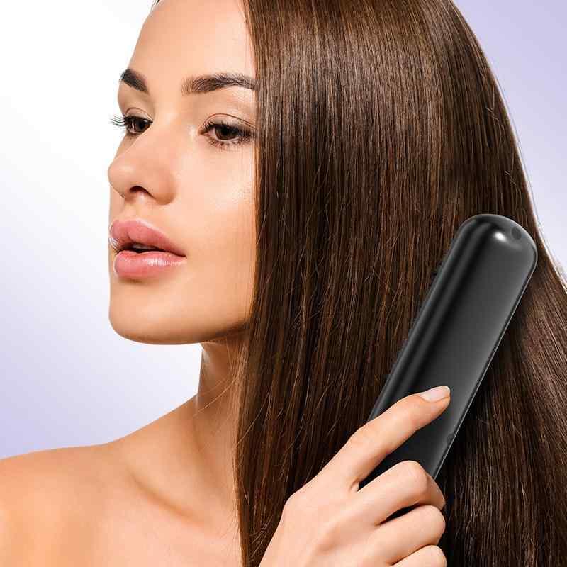 ヘアブラシ レディース ストレート カール 2way コードレス 負イオン セラミック 充電式 携帯 旅行 前髪(2.0)