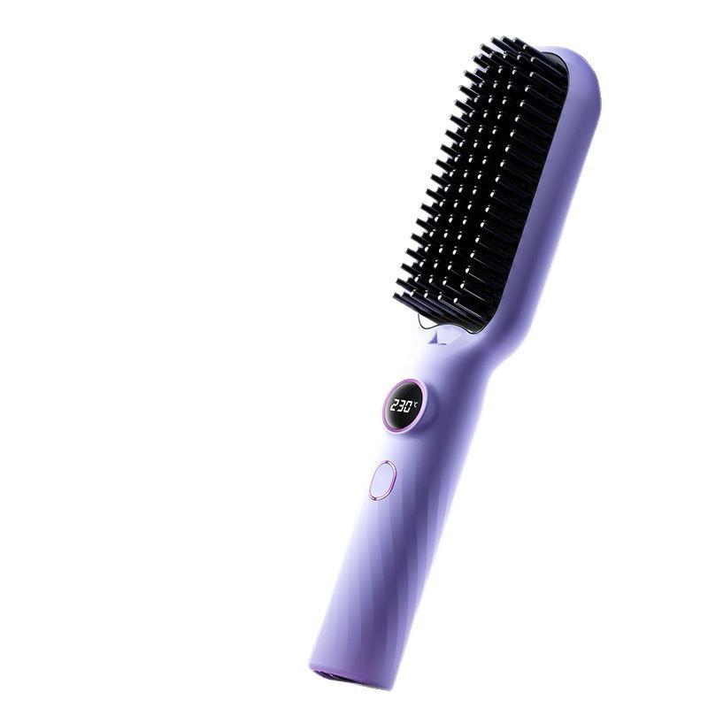 ヘアブラシ ストレートアイロン カール 2way ストレート カール ヘアアイロン スタイリング ポータブル..