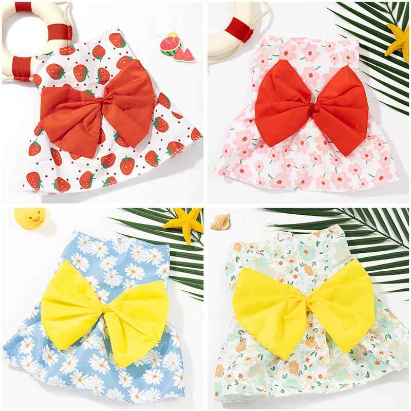 ペット 服 犬 猫 小型犬 いちご 花柄 かわいい ワンピース 春夏