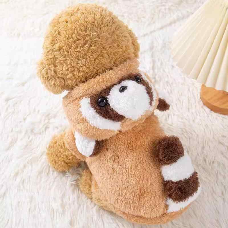 ペット服 犬 服 秋冬 小型犬 かわいい マジックテープ ポリエステル ベスト 浣熊（ラクーン） XS S M L XL XXL