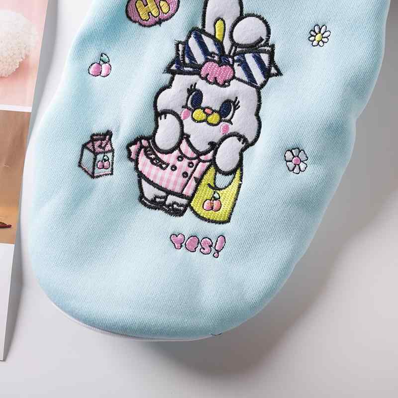 ペット服 秋冬 小型犬 かわいい ウサギ 刺繍 フリース トレーナー ベスト XS S M L XL