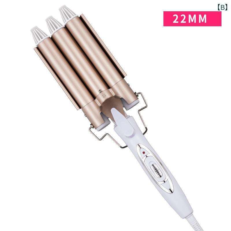 ヘアアイロン レディース ウェーブ巻き 22mm 25mm 28mm コテ 巻き髪 3連バレル 旅行用