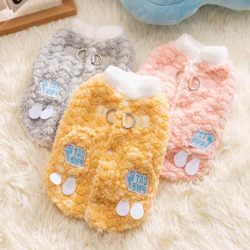 犬 服 あったか ベスト 小型犬 猫 かわいい ロックイエロー オリーピンク マイログレー XS S M L XL XX..