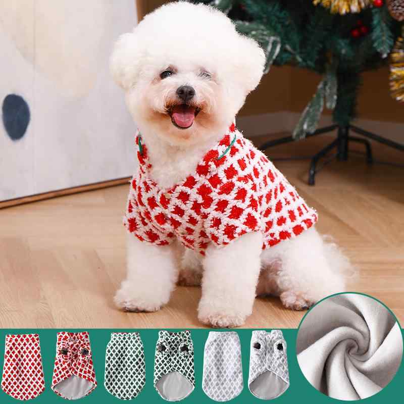 ドッグウェア 犬 クリスマス コスチューム 綿 小型犬 곰돌이 テディ ビション かわいい ペット服 レッド グリーン シルバー S M L XL XXL