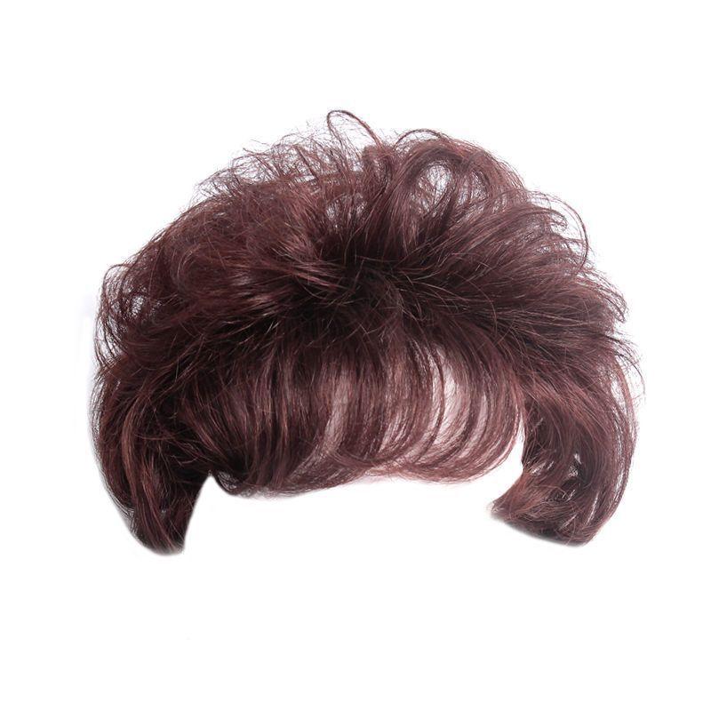 ヘアピース 女性用 部分ウィッグ ショート カール 自然 黒髪 茶髪 白髪隠し 婦人用 頭頂部カバー 通気..