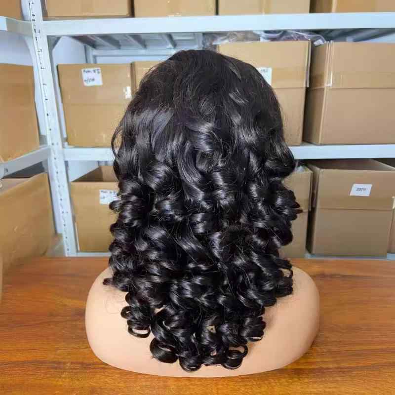 ウィッグ レディース 女性用 13*4 レース 人毛 カール ロング巻き髪 ヘアピース 頭頂部 部分ウィッグ ..