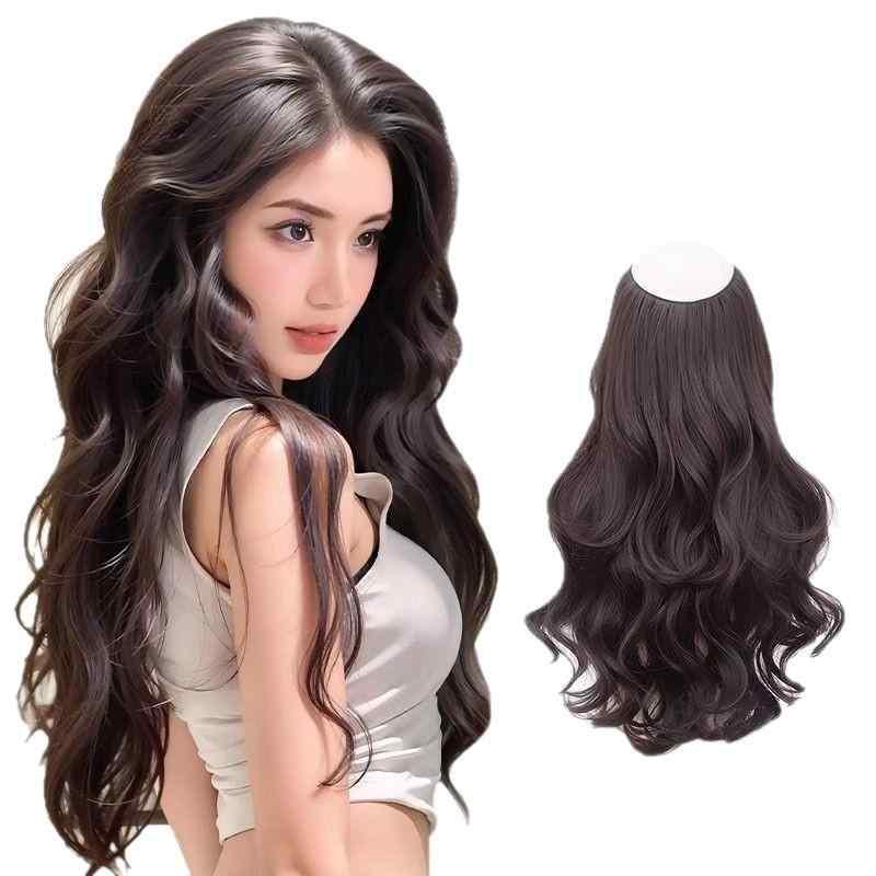 ヘアピース 高品質 C型 ゆるふわ 法式 ウェーブ カール ボリュームアップ 部分ウィッグ 自然 黒髪 茶髪 隠し 装着 簡単 レディース