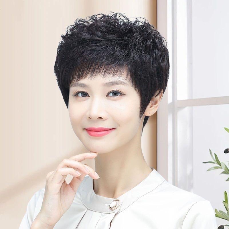 ウィッグ レディース 女性用 ショートヘア 中高年 婦人 お母さん 白髪隠し 部分ウィッグ 自然 普段使い..