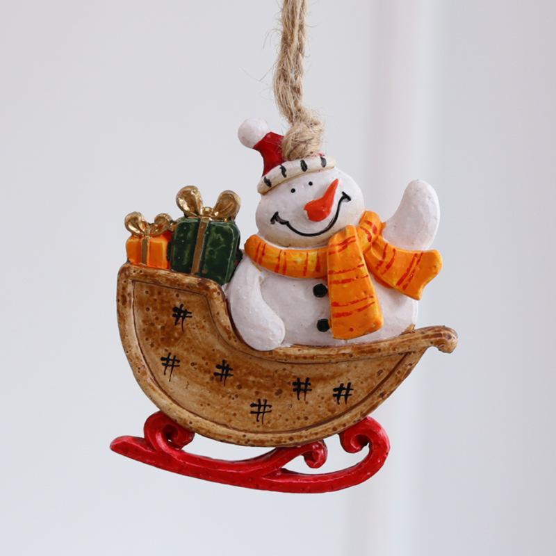 クリスマス オーナメント 雪だるま サンタクロース クリスマスツリー 飾り 鉄製 ヨーロピアン パーティー イベント デコレーション
