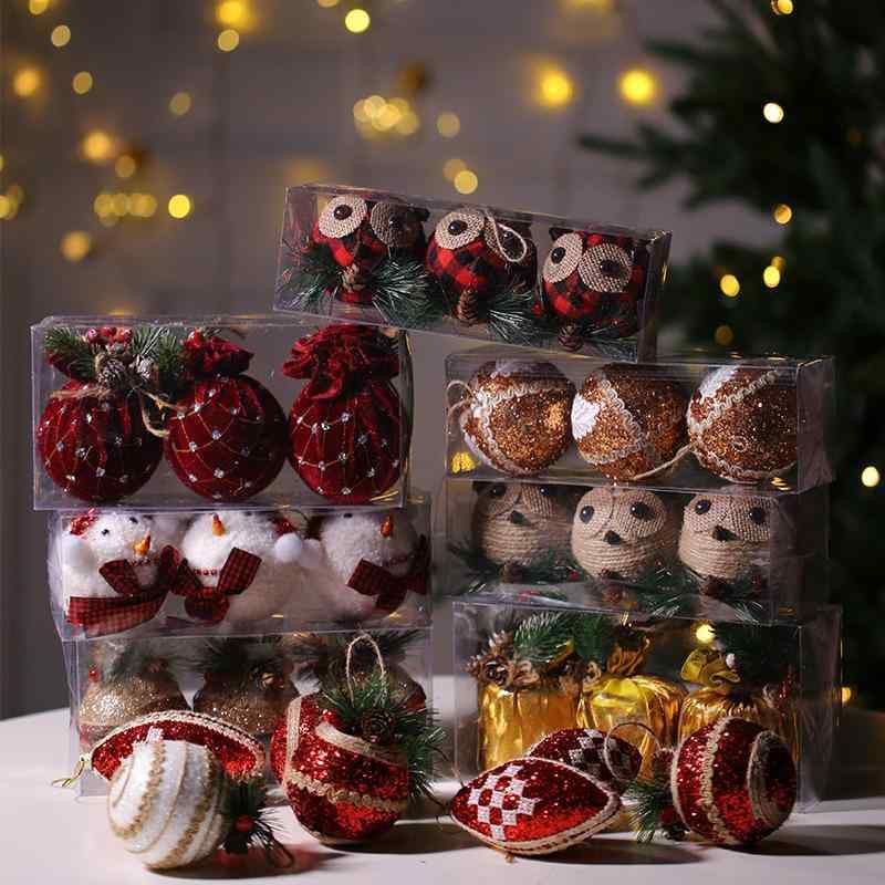 聖誕節用品 - クリスマス オーナメント クリスマス 飾り ボール クリスマスツリー DIY デコレーション 飾り付け セット モダン アート 赤 黒 白 グレー