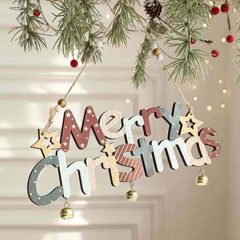 クリスマス 飾り Merry Christmas クリスマスツリー オーナメント DIY 木製 アルファベット