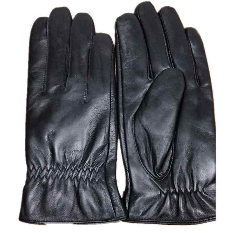 手袋 男性用手袋 小羊革手袋 綿手袋 冬用手袋 バイク用手袋 防寒手袋 黒