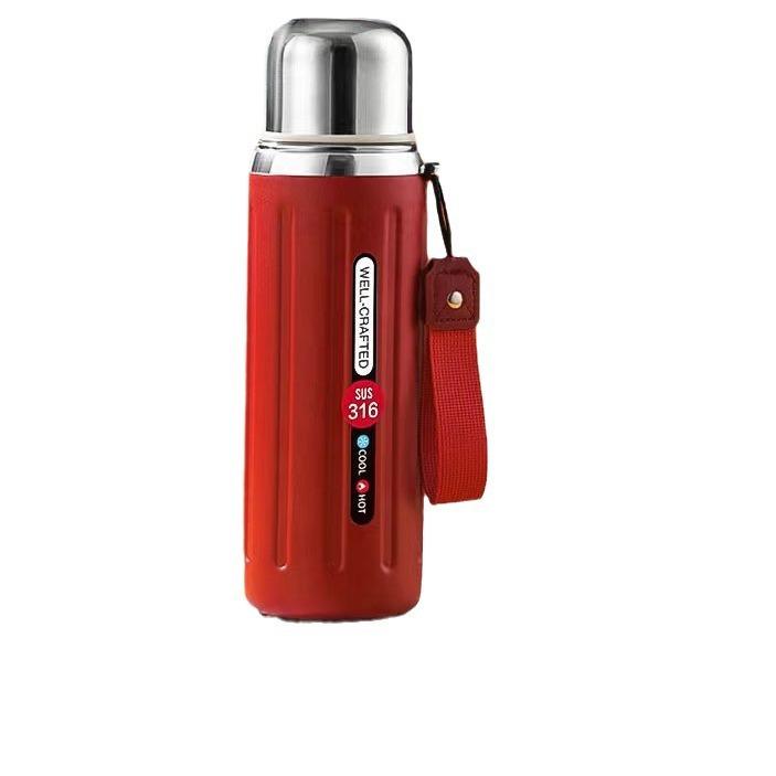 水筒 保温瓶 ステンレス 大容量 茶こし付き 600ml 800ml 軽量 真空断熱 多色展開 アウトドア 普段使い ..