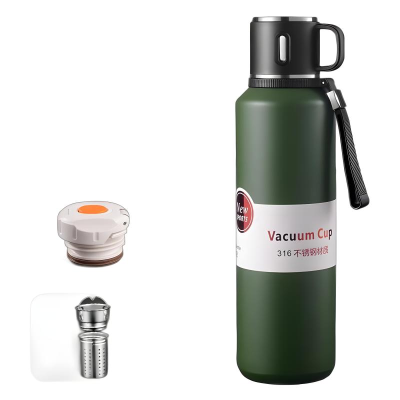 保温杯 水筒 茶こし付き 大容量 ステンレス 316鋼 男女兼用 ビジネス ギフト 600ml 800ml 1000ml 1500m..