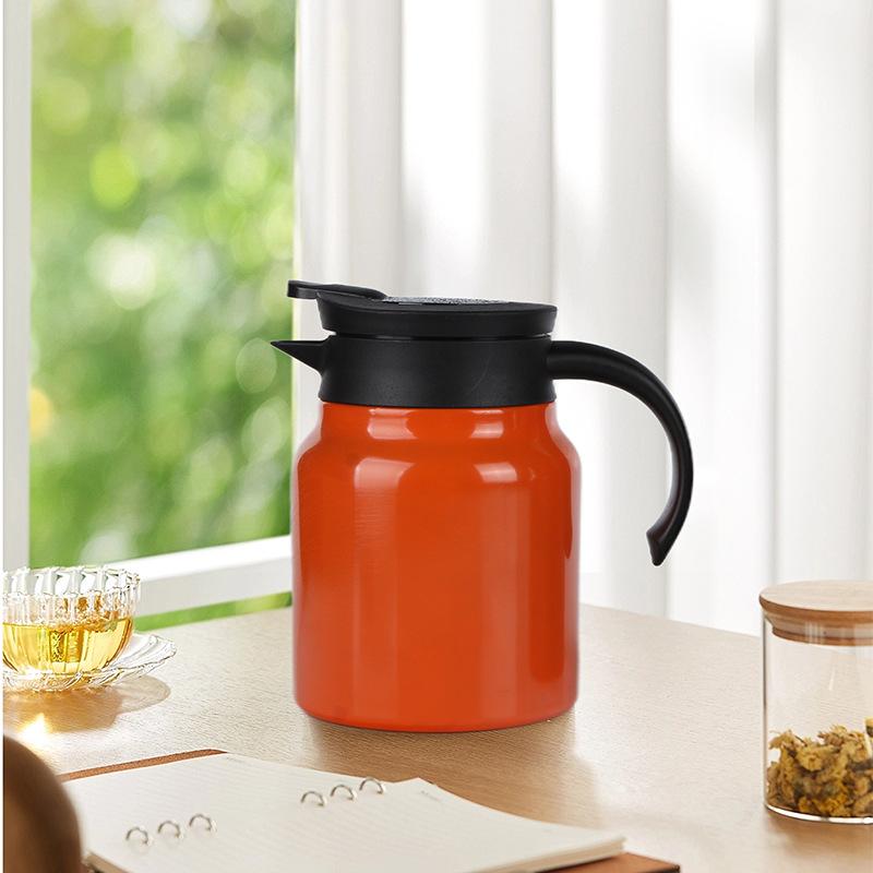 茶壶 大容量 陶器製 保温 家庭用 白�