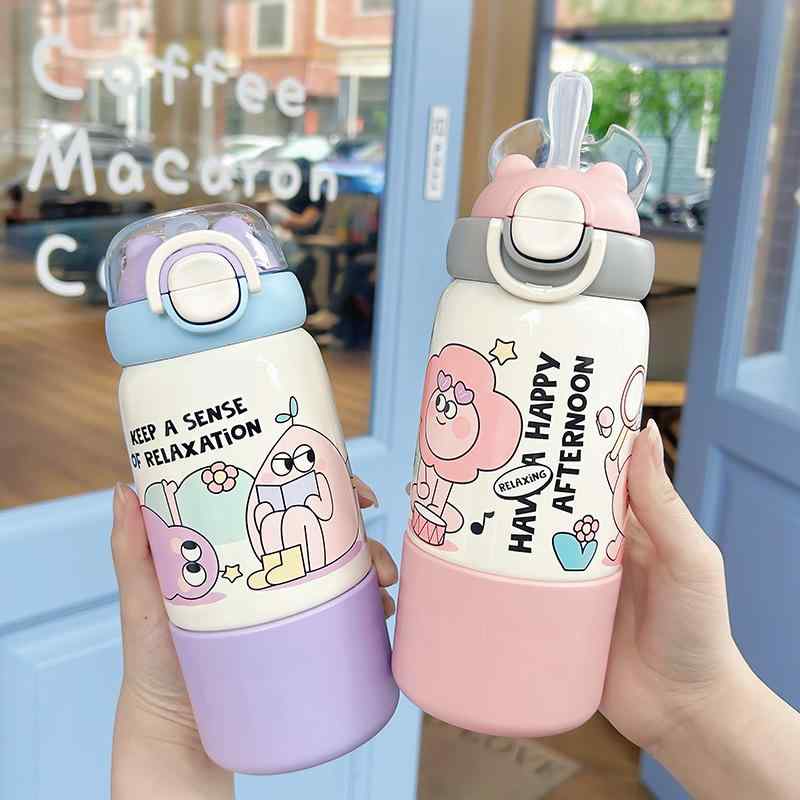水筒 レディース メンズ キッズ 子供 ステンレス マグボトル 大容量 ストロー付き 304ステンレス鋼 保温 保冷 携帯用 タンブラー 直飲み おしゃれ かわいい 学校 オフィス アウトドア スポーツ