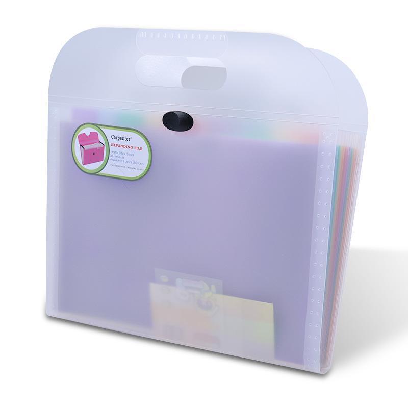 ファイルボックス 学生 A4 ドキュメントスタンド 13仕切り 防水 防湿 楽譜 領収書 レインボーカラー 資料整理