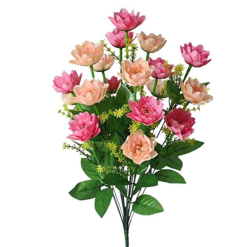 造花 芍薬 ブーケ 大量 インテリア 飾り 贈り物 ギフト 赤 白 ピンク 紫 黄色