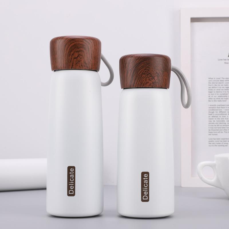 水筒 男女兼用 大容量 500ml ステンレス マグボトル 保温 保冷 学生 シンプル 携帯用 グレー ブラック ホワイト