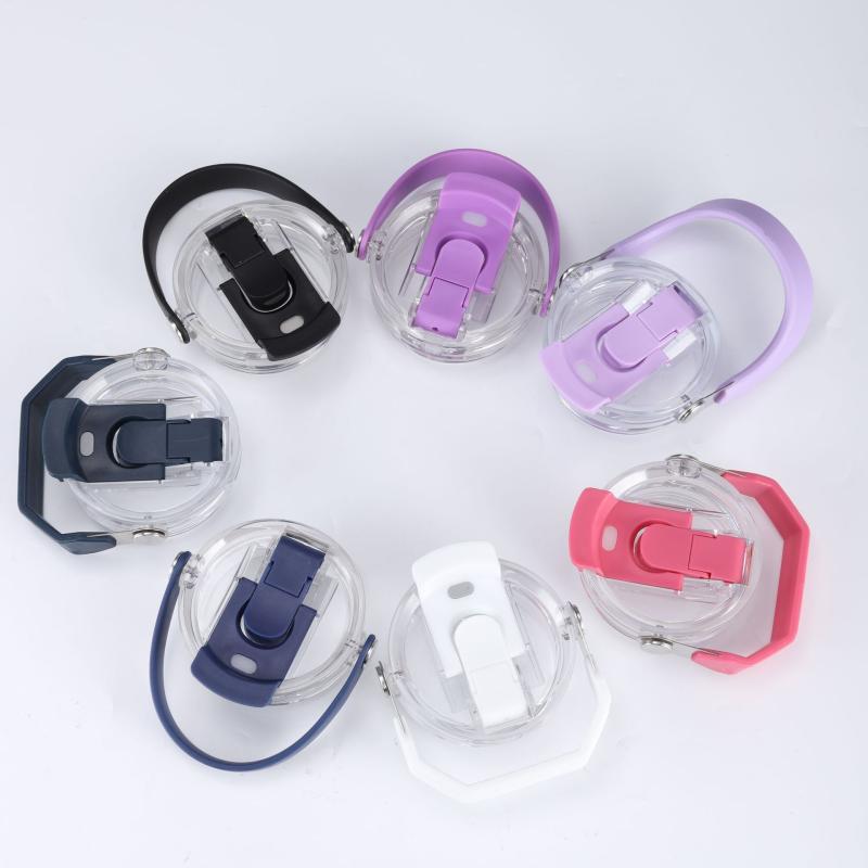 保温マグカップ ステンレス製 車載水筒 携帯ハンドル付き ストロー付き 大容量 304ステンレス鋼 真空断..