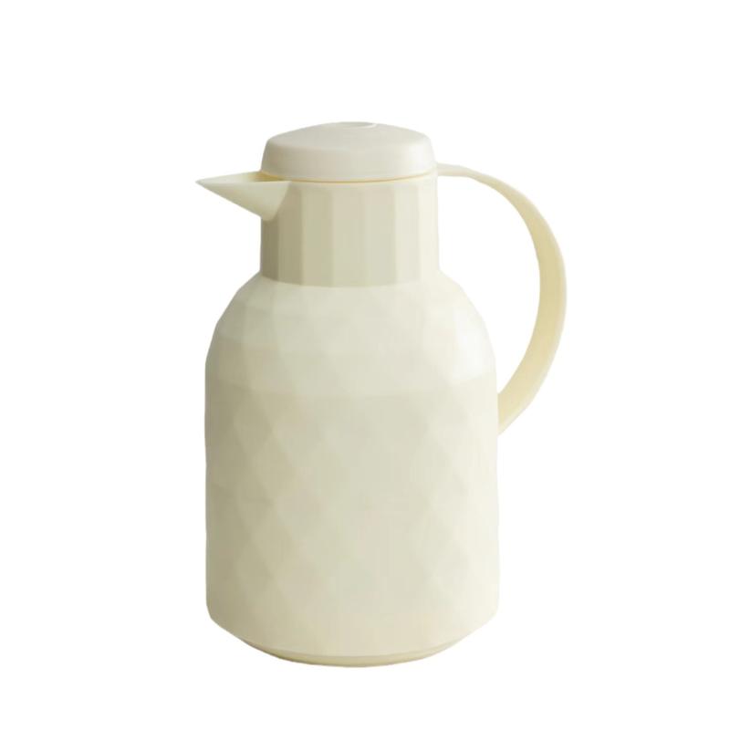 保温ポット 大容量 携帯用 魔法瓶 学生寮用 卓上ポット ガラス製 1.0L 1.6L ホワイト ブルー グリーン ..