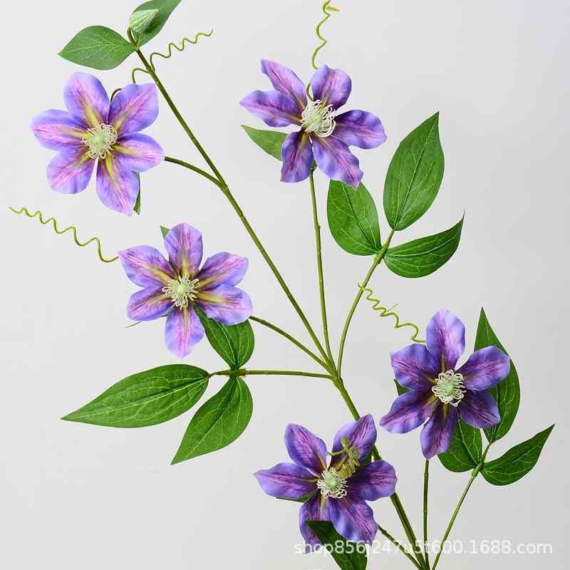 造花 鉄線 クレマチス 欧風 田園 リビング ダイニング 食卓 インテリア ディスプレイ
