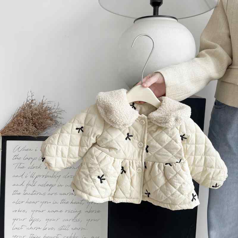 ベビー服 女の子 中綿入り コート 冬 ベビー 中綿 コート ジャケット ジャンパー アウター かわいい 花..