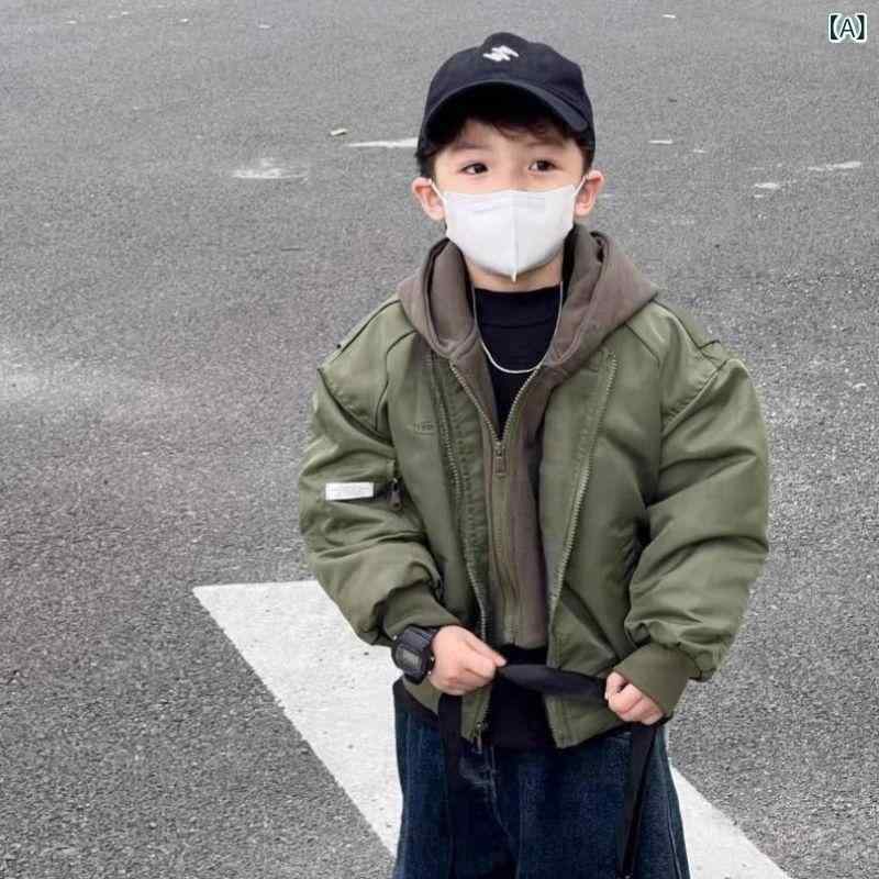子供服 ジャケット 男の子 春秋 ブルゾン ジャンパー 韓国風 子供用 アウター 配色 切り替え 長袖 パー..