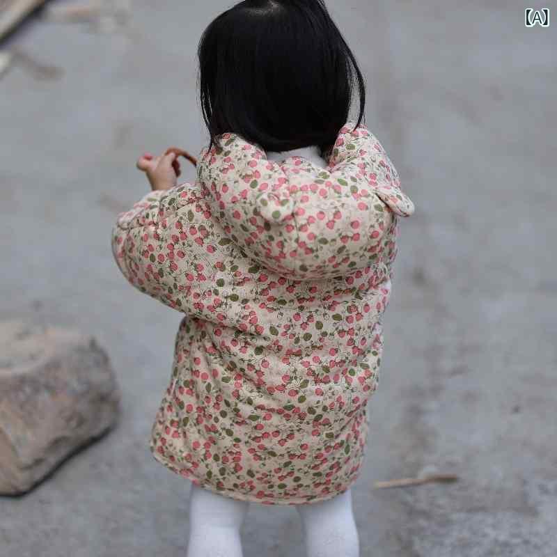 子供服 ジャケット ベビー 冬服 アウター 防寒着 上着 女の子 厚手 コットン 80cm ...