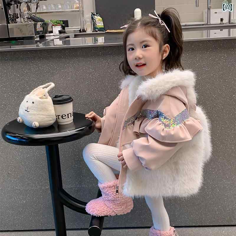 子供服 アウター ジャケット 秋冬 女児 コート ボア パーカー 防寒 かわいい 裏起...