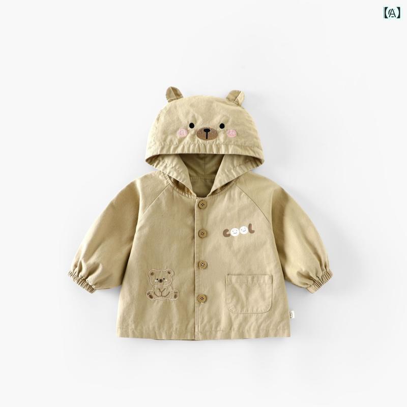 子供服 アウター 女の子 秋物 パーカー 韓国風 トップス ベビー服 ストライプ レギ...