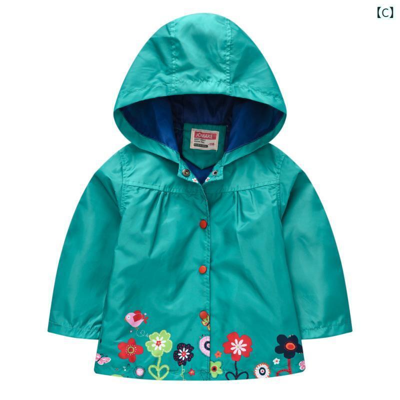 シャドーテールの子供服 アウター 女の子 春秋 キッズ ウインドブレーカー フード付き ファッション プリント カジュアル ジャケット トップス 90 100 110 120｜アングル3